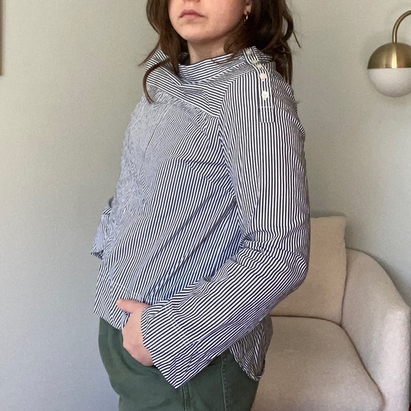 J. Crew High-Low Striped Shirt - Picture 4 of 11